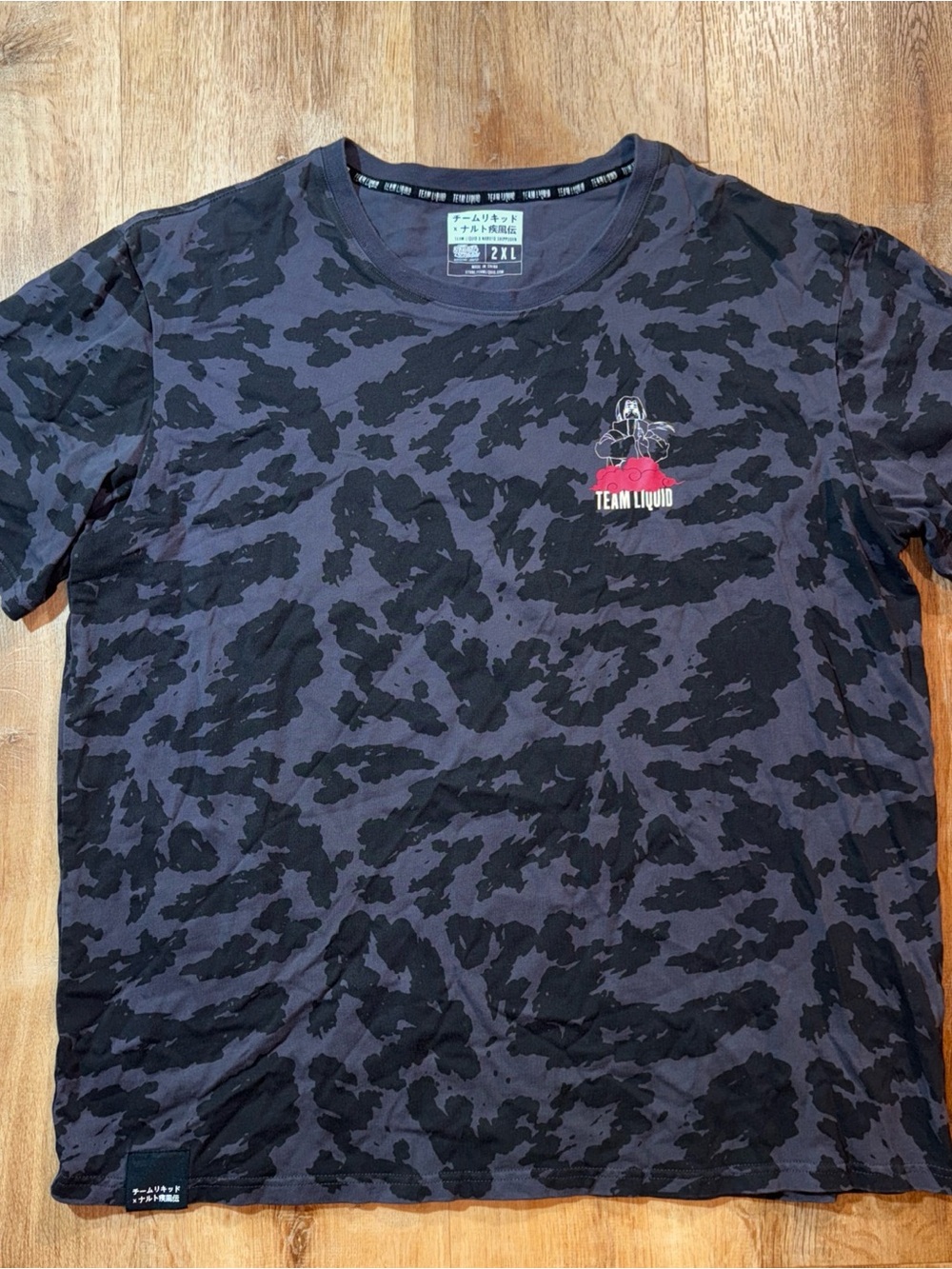 Team Liquid x Naruto Shippuden T Shirts Size 2 XL Camo Black NWOT Grunge Street - Picture 6 of 6